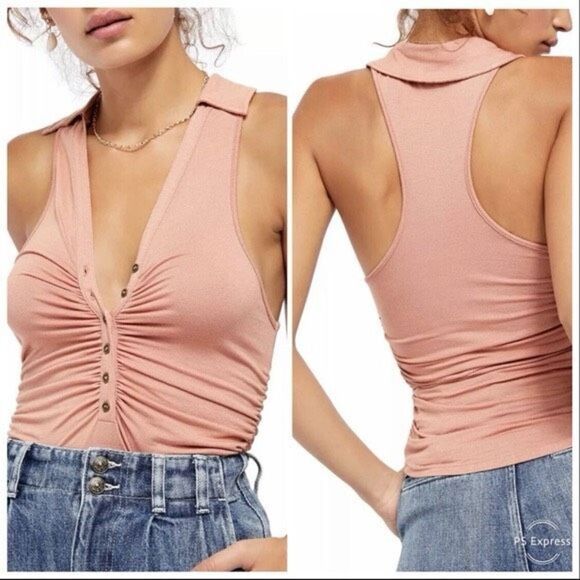 ✨Free People Coco Solid Cinnamon Sz Medium Tank Top✨ - Picture 1 of 7